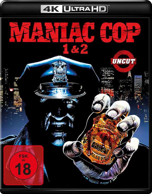 Maniac Cop 1 & 2 - 4K UHD Blu-ray (German Release English Audio) - Sold by Amazon EU