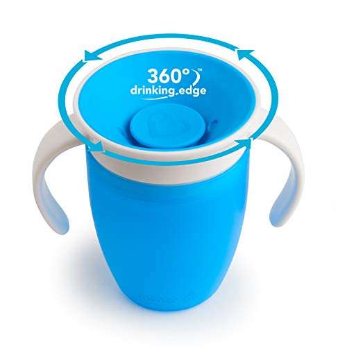 Munchkin Miracle 360 Sippy Cup, Trainer Toddler Cup, BPA Free Baby Cup with Handles, Non Spill Cup 207ml