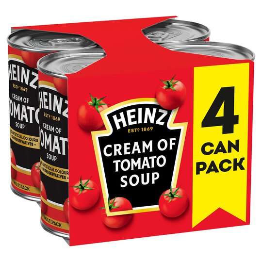 Heinz Cream Of Tomato Soup 4 X 400G for £1.40 @ Tesco