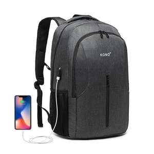 Kono Laptop Rucksack with USB Charging, Port Water Resistant. Sold & dispatched By Luno Fashion Limited