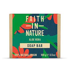 Faith In Nature Natural Aloe Vera Hand Soap Bar, Vegan & Cruelty Free, No SLS or Parabens, 100g - £1.54 @ Amazon (Prime Exclusive Deal)