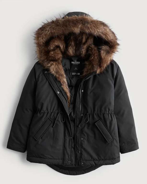 Hollister Faux Fur-Lined Parka £29.43 Free Click & Collect (House Rewards Price - Free to join) at Hollister