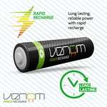 Venom Rechargeable AA Batteries - 2100mAh 1.2V NiMH - High Capacity (16-Pack), Black