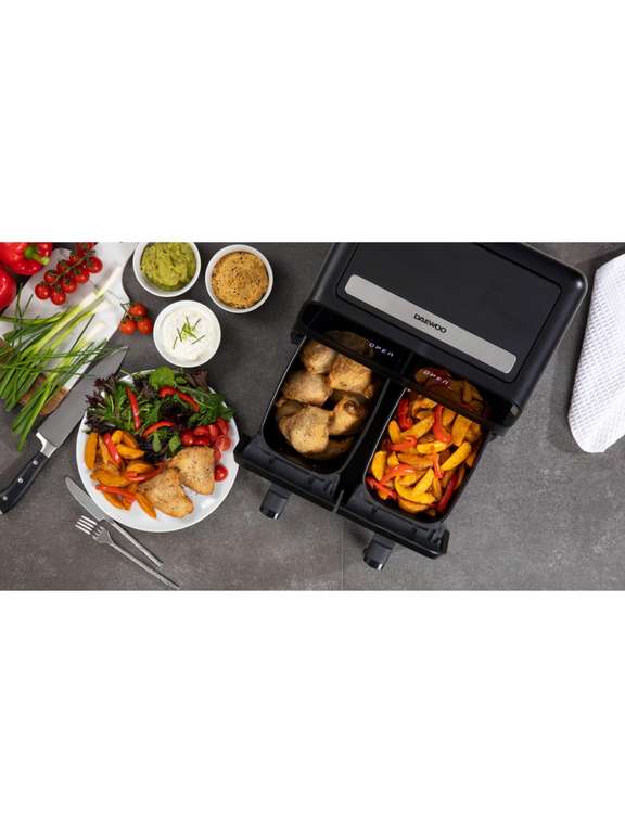 Daewoo 8L Dual Basket Air Fryer SDA2310 (3 Year Warranty) £129 + Free Click and Collect @ Very
