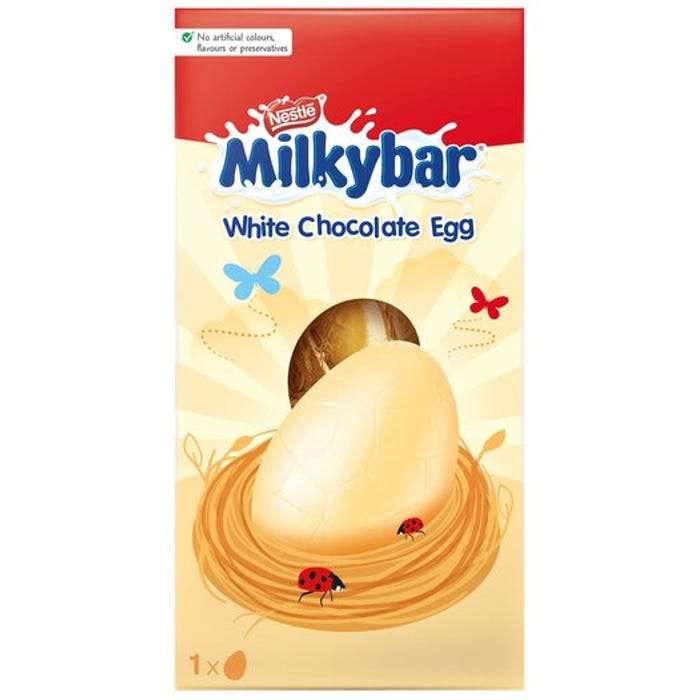 Milky bar egg 65g - 69p, Rolo egg 79p 128g @ Home Bargains Speke