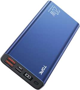 TOPK 20000mAh 20W usb C Powerbank - £23.99 Sold by TOPKDirect and Fulfilled by Amazon