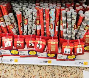 Clearance - Various Christmas wrapping paper for 15p @ Tesco Brent Park