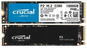 Crucial P2 1TB 3D NAND NVMe PCIe M.2 SSD - £56.50 / Crucial P3 1TB PCIe NVMe M.2 2280 SSD 1TB - £59.44 with code (UK Mainland) @ Box / eBay