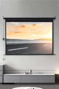 100" Electric Projector Screen with Remote Control - Sold & Delivered by Living and Home