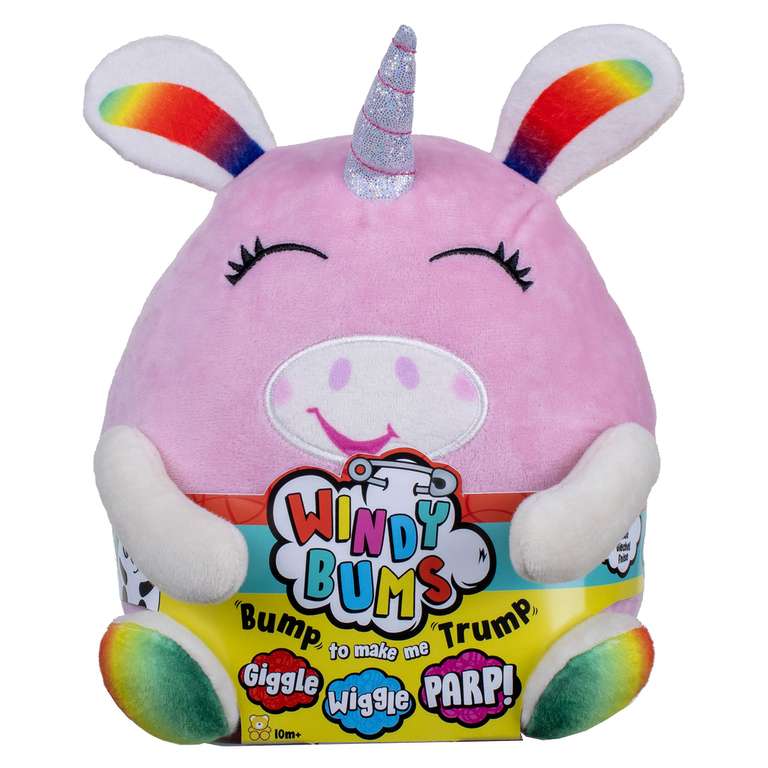 Windy Bums Unicorn Cheeky Farting Toy - farts, wiggles and giggles.
