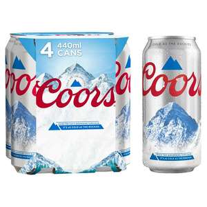 Coors cans 4 x 440ml scanning at £2.25 @ Co-op Barrow