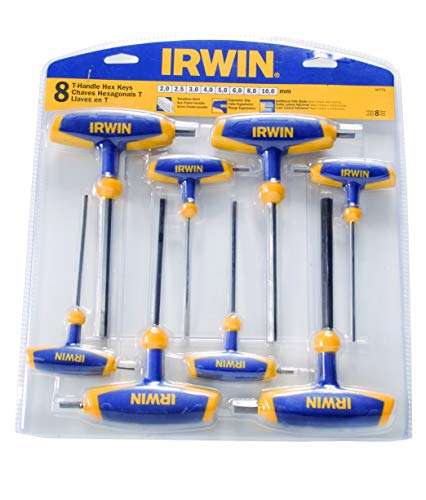 IRWIN IRWT10771-TBK Irwin T10771 T Handle Hex Key Set (8 Pieces) £16.50 Amazon
