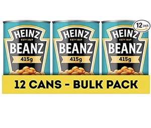 Heinz Beanz, 415 g (Pack of 12) - Vegan Baked Beans in a rich Tomato Sauce £8.99 (Prime Exclusive Deal) @ Amazon