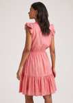 Pink Metallic Stripe V-Neck Knee Length Dress + 99p collection