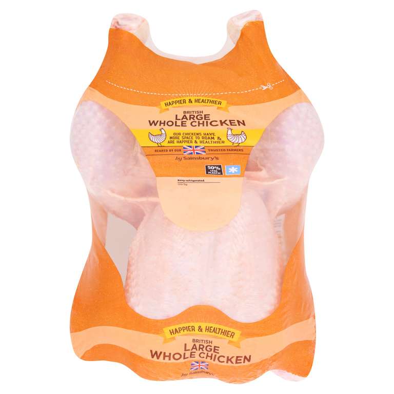 Sainsbury's British Fresh Large Whole Chicken 1.9kg (Nectar Price)