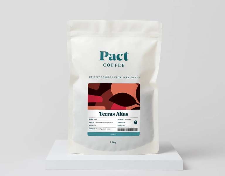 Pact Coffee 250g Terra Atlas Coffee Grounds + Free Aeropress W/code