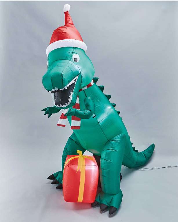 Inflatable T-Rex Christmas Decoration 2.1m £33.94 delivered @ Aldi