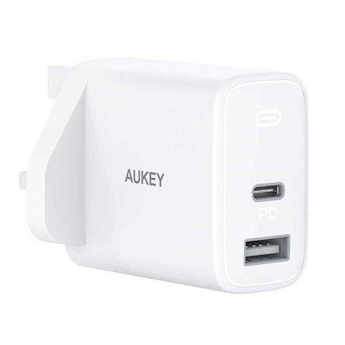AUKEY 2 Port PD 32W USB-C Wall Charger - White - £10.98 Delivered @ MyMemory