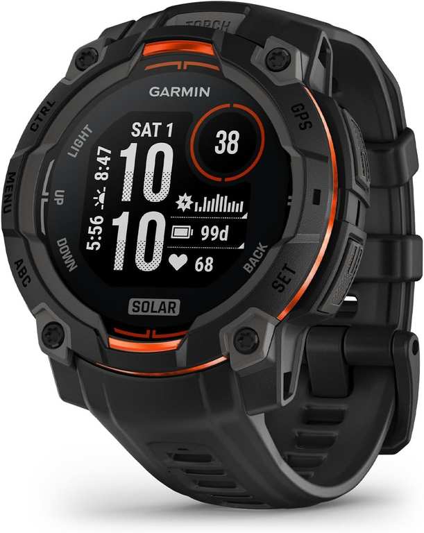 Garmin Instinct 3 Solar, 45mm, Black (Prime Day Deal)