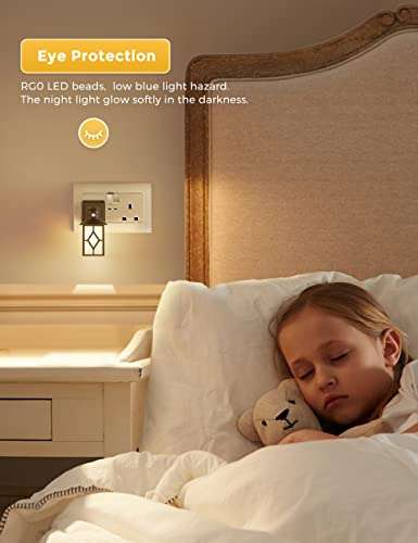 2 Pack LOHAS LED Night Light Dusk to Dawn, Warm White 3000K - £6.99 Sold by LED-365BUY and Fulfilled by Amazon