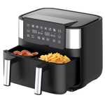 Black 7.6L Digital Dual Air Fryer + Free Click and collect