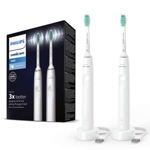 2 Pack Philips Sonicare Series 3100 Toothbrush - White HX3671/13 w.code
