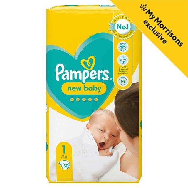 Pampers New Baby Essential Pack Size 1-3 Essential Pack £8 + £3 off next shop for My Morrisons Members @ Morrisons