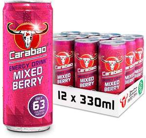 Carabao Energy Drink Mixed Berry, 12 x 330ml Cans Case £5 (£4.25/£4.75 subscribe and save) @ Amazon