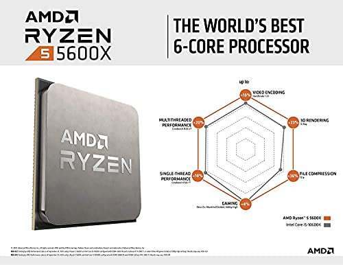 AMD Ryzen 5 5600X AM4 6C/12T Box Processor