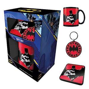 Pyramid International Batman Gift Set with Mug, Coaster and Keyring in Presentation Gift Box (Batman Comics Design)