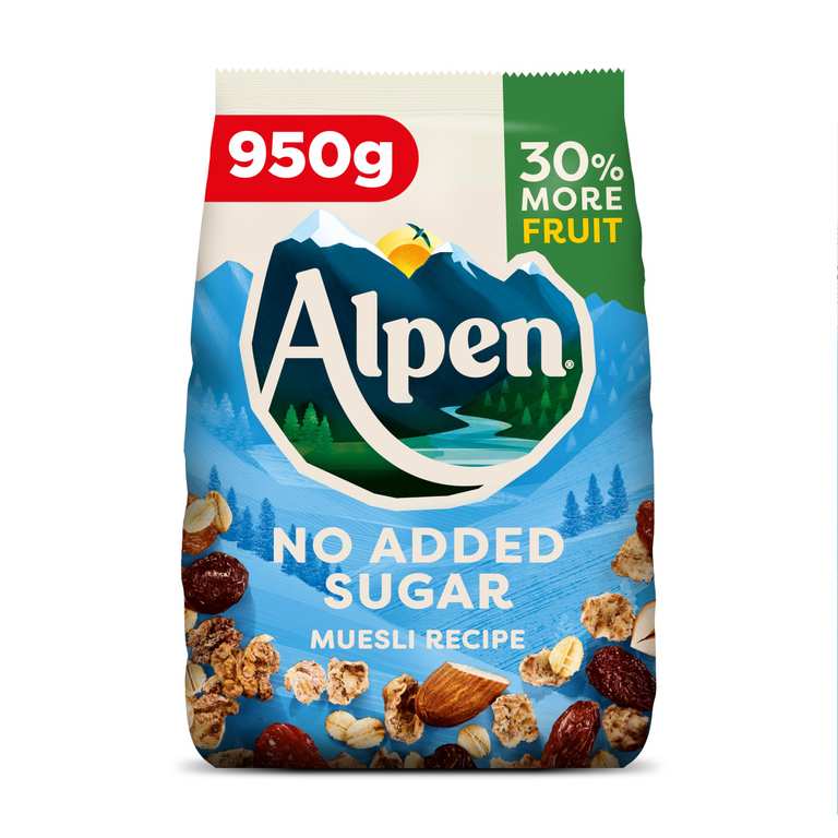 Alpen No Added Sugar Muesli 950g - S&S £2.46