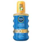NIVEA SUN Protect & Dry Touch Sun Spray (200 ml), Water-Resistant SPF 30 Sun Cream, Immediate Protection and Non-Greasy - £3.50 @ Amazon
