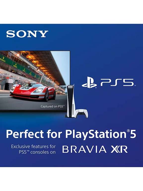 50" Sony Bravia XR XR50X90S (2022) 4K LED Full Array HDR 4K Ultra HD Smart Google TV - Black - £649 @ John Lewis & Partners