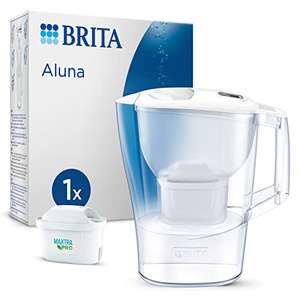 BRITA Aluna Water Filter Jug White (2.4L) incl. 1x MAXTRA PRO All-in-1 cartridge - fridge-fitting jug with digital LTI