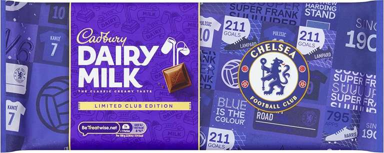 Cadbury's Dairy Milk 360g - Chelsea Edition (short dated) £1 + £3 Delivery @ Approved Food