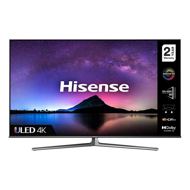Hisense 55 Inch 55U8GQTUK Smart 4K UHD HDR QLED 120hz TV £499 @ PRC Direct