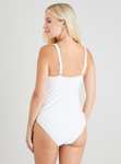 White Textured Swimsuit Reduced With Free Click & Collect