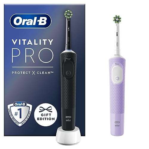 Oral-B Vitality Pro 2 x Electric Toothbrushes, 2 handles with 2 minutes timer, 1 charger, 2 brush heads - W/Voucher