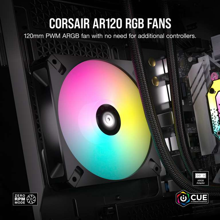 CORSAIR iCUE AR120 RGB Digital 120mm ARGB-Compatible Fans - Triple Fan Kit