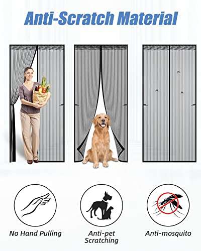 Tuare Fly Screens for Doors, Magnetic 90 x 210cm/ 35.4" x 82.6" - Sold by FOBEUT LIMITED / FBA
