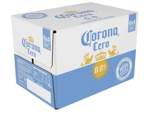 Corona Cero Alcohol Free Lager Beer 24 pack 0% ABV - £17.85 @ Amazon