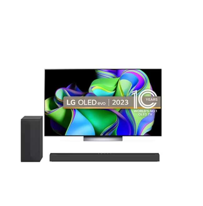 LG OLED65C34LA OLED C3 65'' TV & S65Q Soundbar (With 20% Student Beans Discount £1332.78)