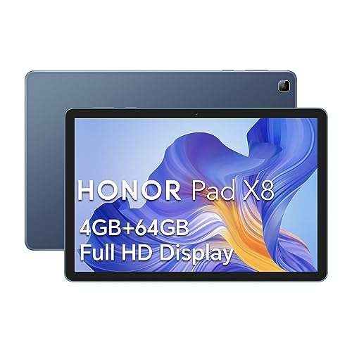 HONOR Pad X8, 10.1 Inch Tablet, Wi-Fi 4+64GB Storage, Expand to 512GB, FullView Display, Octa-Core, Android 12, using code