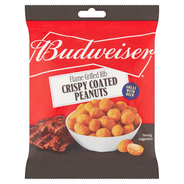 Budweiser Flame Grilled Rib Crispy Coated Nuts (60g) 3 for £1 @ Heron (Grimsby)