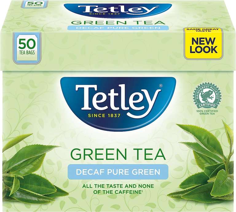 Tetley Green Tea Decaf 50 Tea Bags - £1.99 @ Amazon