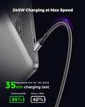 Silkland 240W C to C Charger Cable FC 48V/5A 2M, 100W PD 3.1 & QC 4.0, USB 2.0 data transfer speed (480mbps) - Sold By Silkland-UK FBA