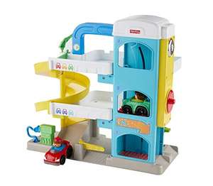Fisher-Price Little People Toddler Playset with Spiral Race Track, Elevator and 2 Wheelies Toy Cars £24.99 @ Amazon
