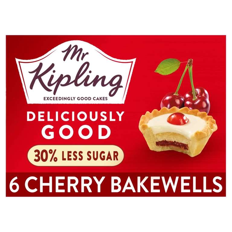 Mr Kipling Deliciously Good Cherry Bakewell Pies - Online and Instore