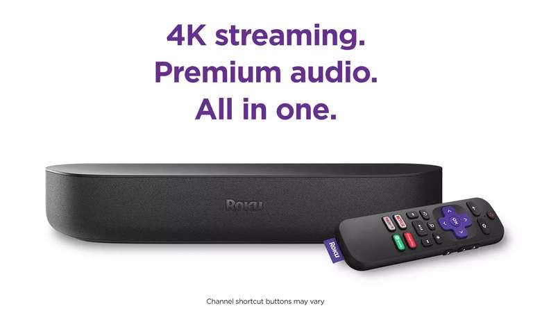Roku Streambar £59.99 / £54.99 with marketing signup code (free collection) @ Argos