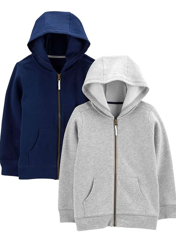 Simple Joys by Carter's Toddlers and Baby Boys' Fleece Full-Zip Hoodies, Pack of 2 age 0-3 months now £4.31 at Amazon
